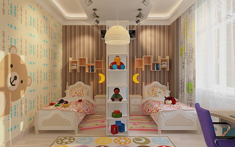 Детская комната для двоих детей: 75 фото, идеи дизайна