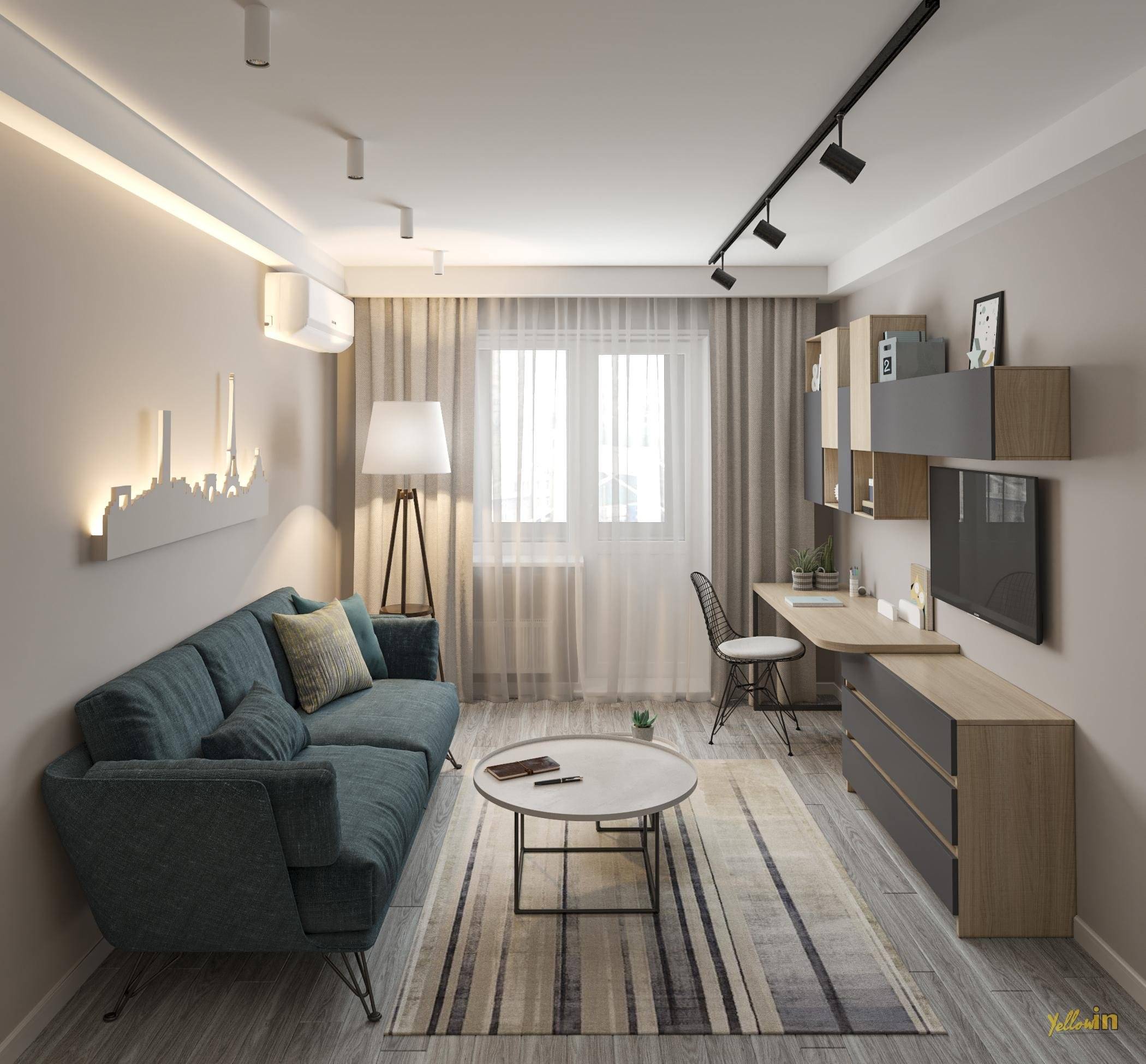 проект дизайн интерьера 2 комнатной квартиры