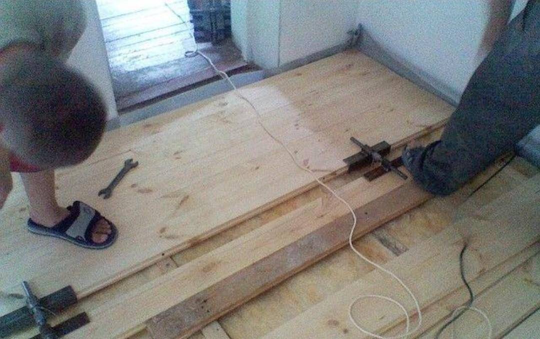 Пол из шпунтованной доски своими руками