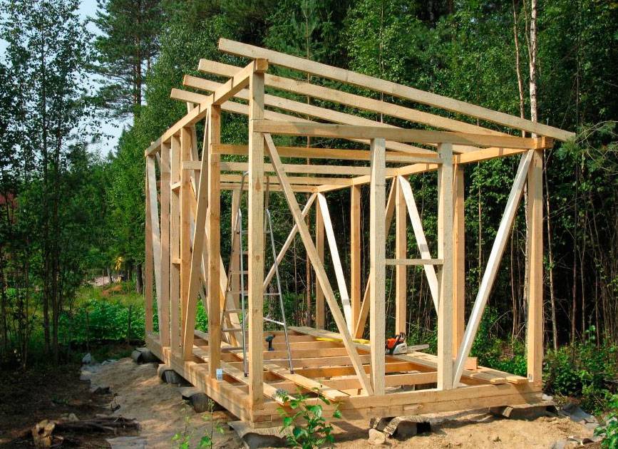 Как построить бытовку из дерева, на металлическом каркасе | file-don.ru
