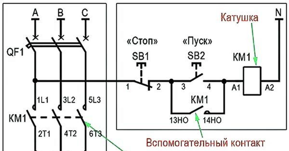 Схема подключения магнитного пускателя на 220в и 380в: принцип работы