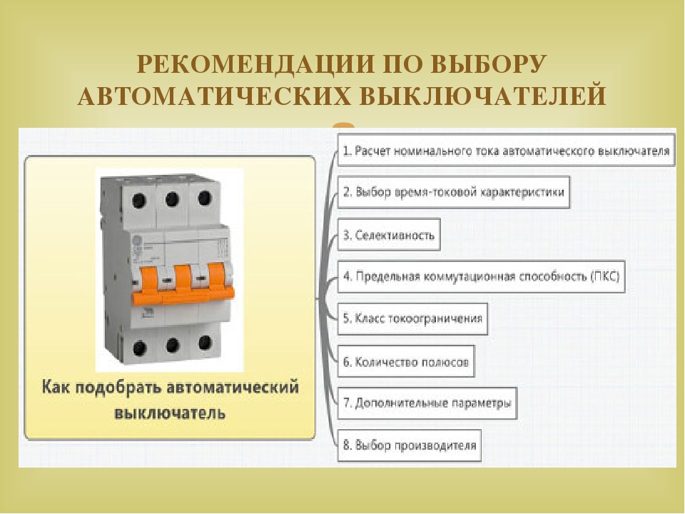 Виды и типы автоматических выключателей