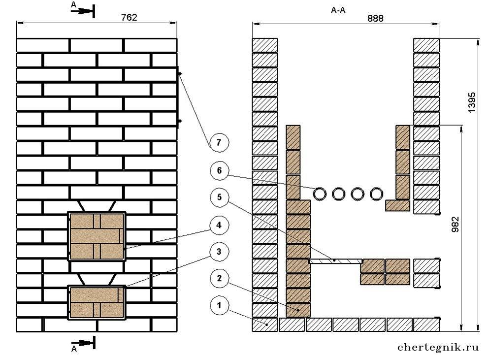Печь для бани с баком для воды из кирпича своими руками на дровах чертежи