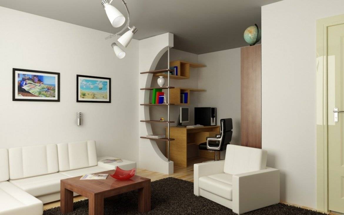 мебель для жилой комнаты в однокомнатной квартире
