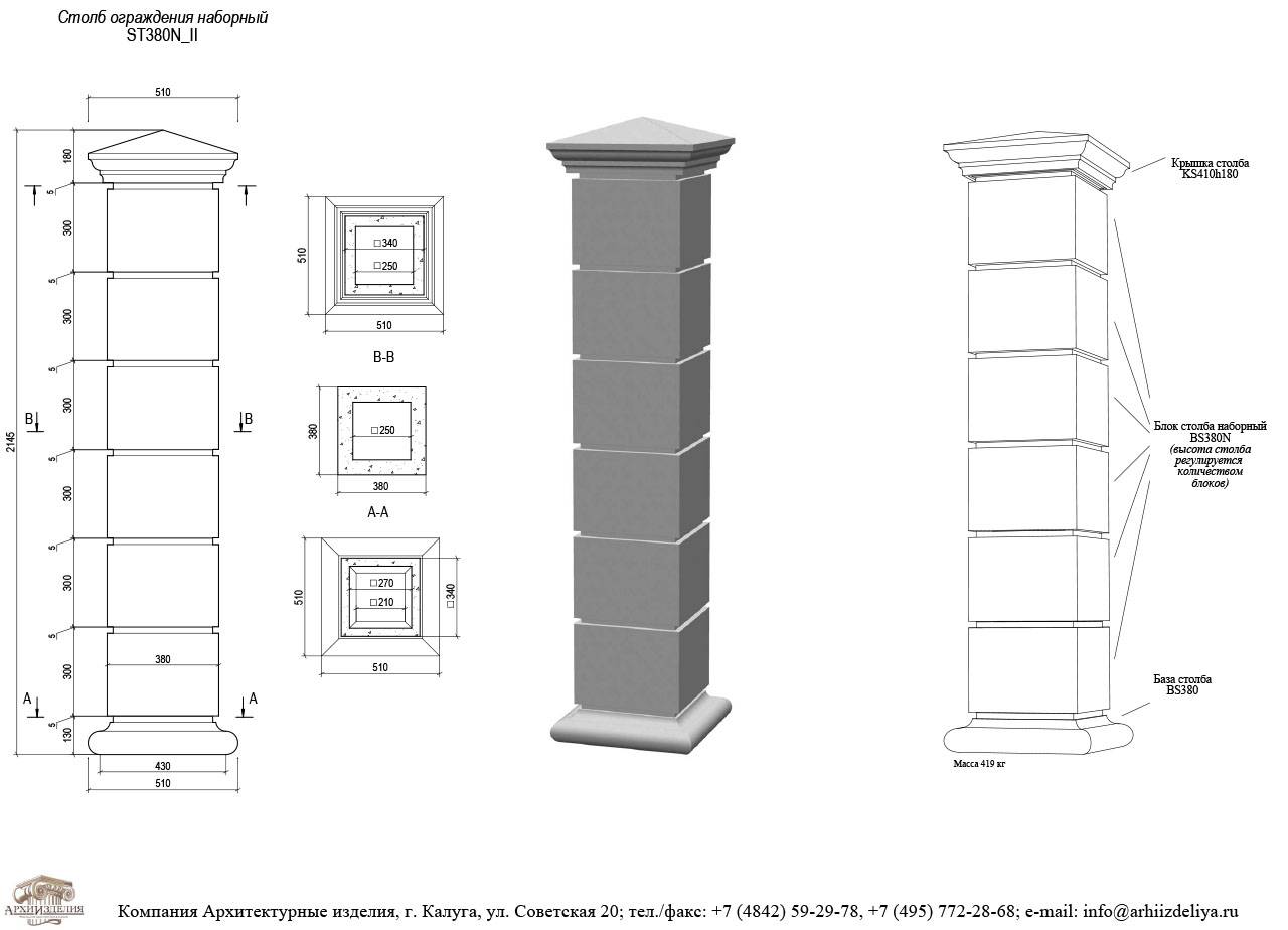 Форма под столбики. наборные блоки для столбов забора: виды декоративных форм