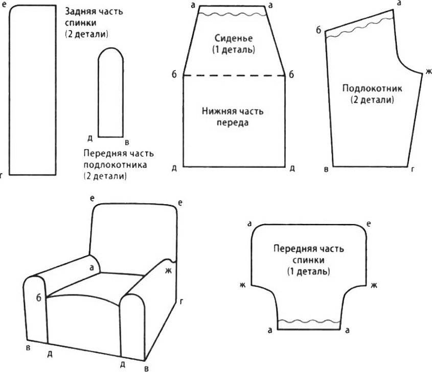 Схема кресла своими руками