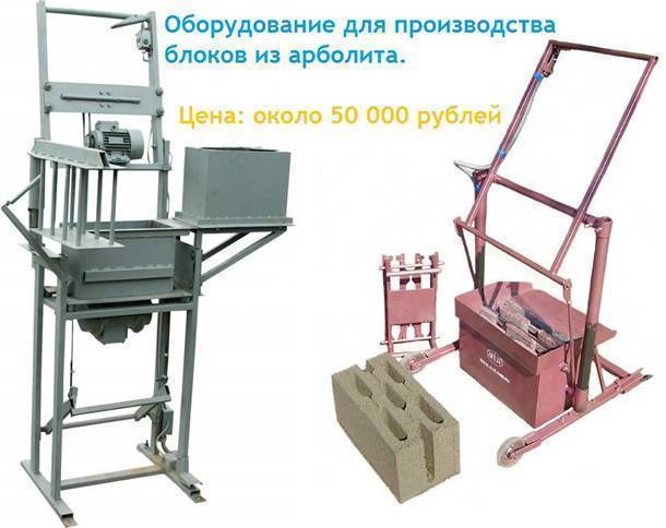 Производство арболита: технология, станок для блоков, оборудование