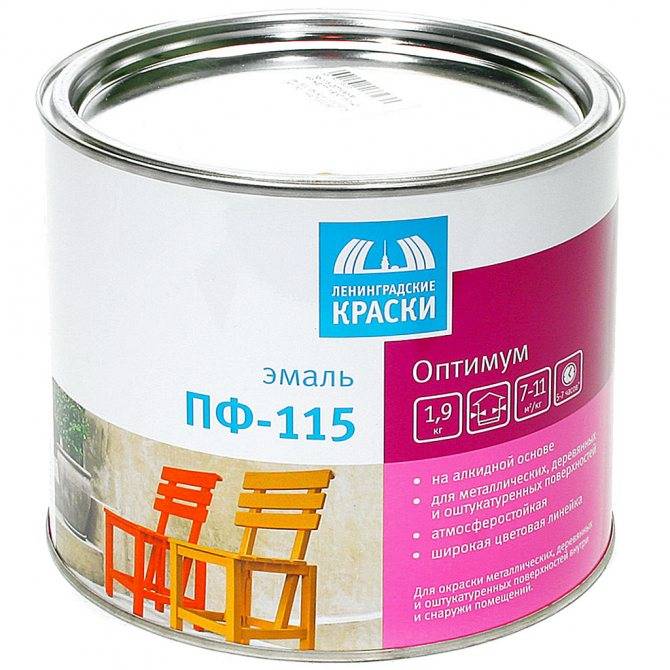 Технические характеристики эмалевой краски пф-115