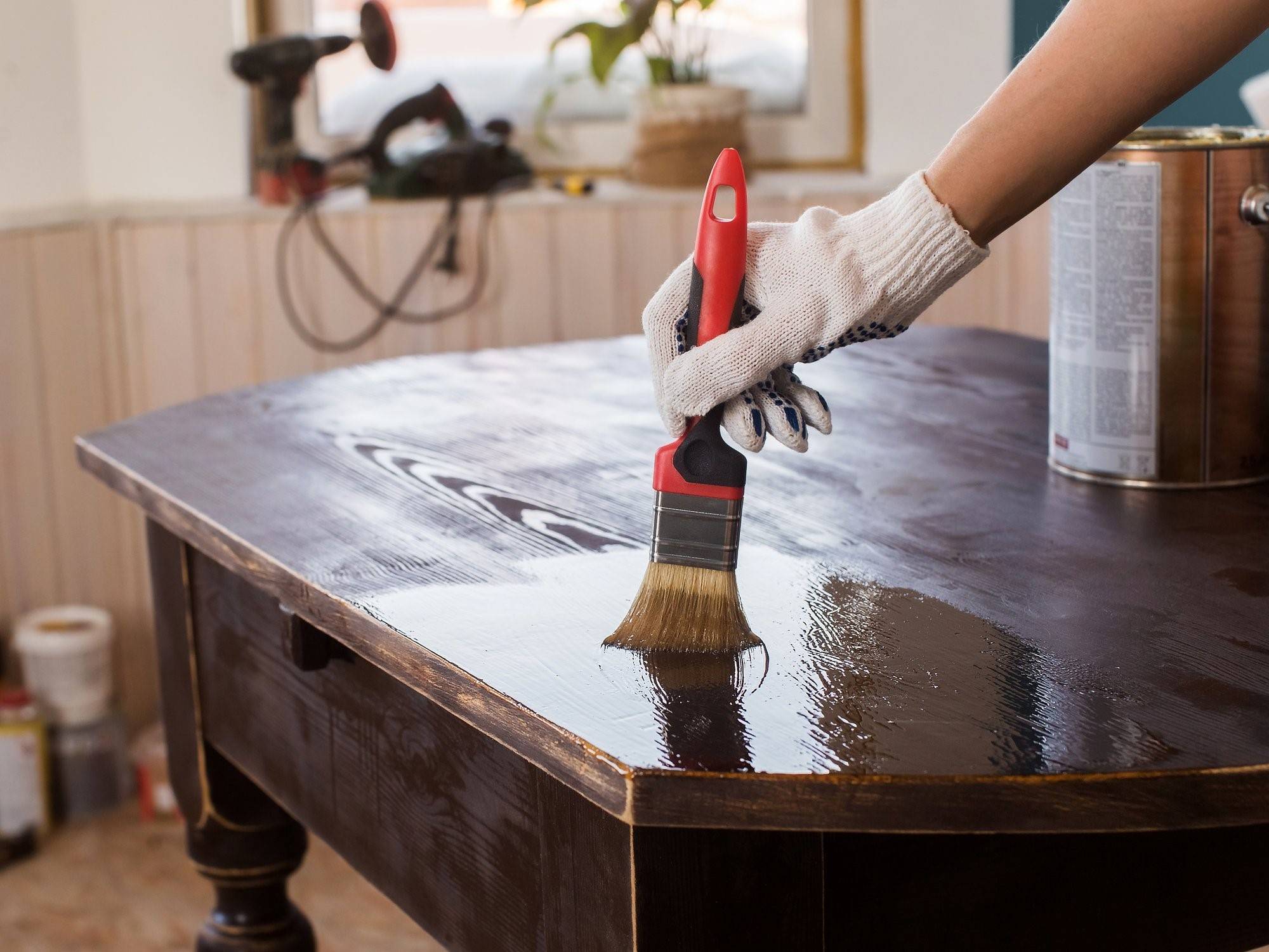 реставрация стола из шпона в домашних условиях