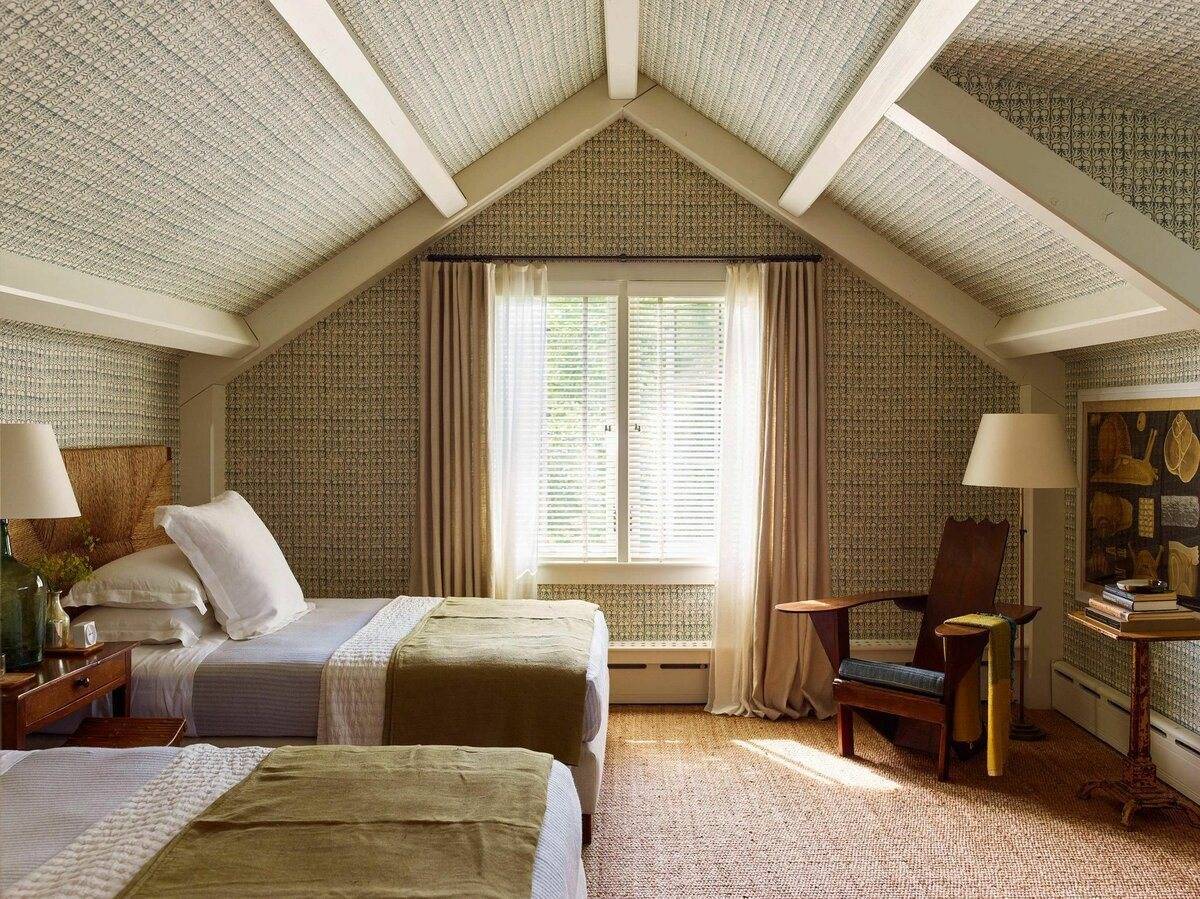 Спальня на мансарде - 120 фото идей дизайна