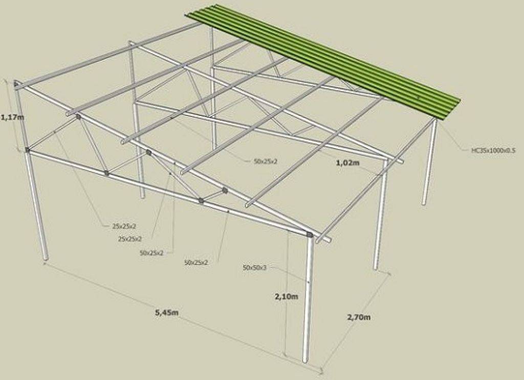 Расчет односкатной крыши – онлайн калькулятор с чертежами стропил