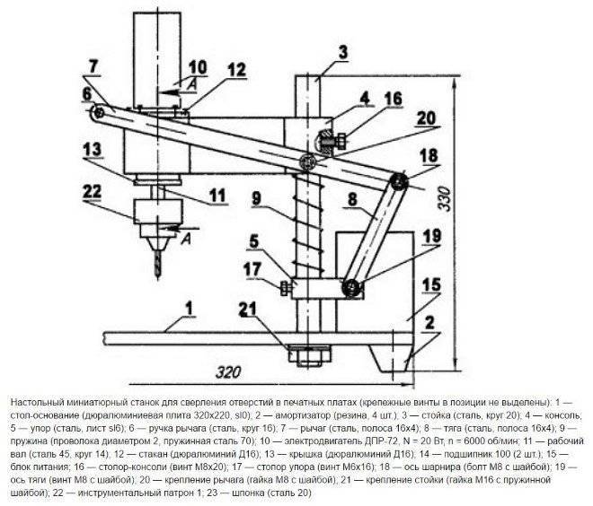 Сверлильный станок чудное решение славный результат чертеж инструкция