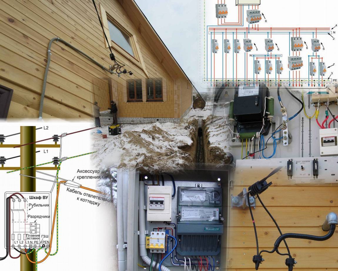Схемы подключения электроснабжения в частном доме - как провести электричество на даче