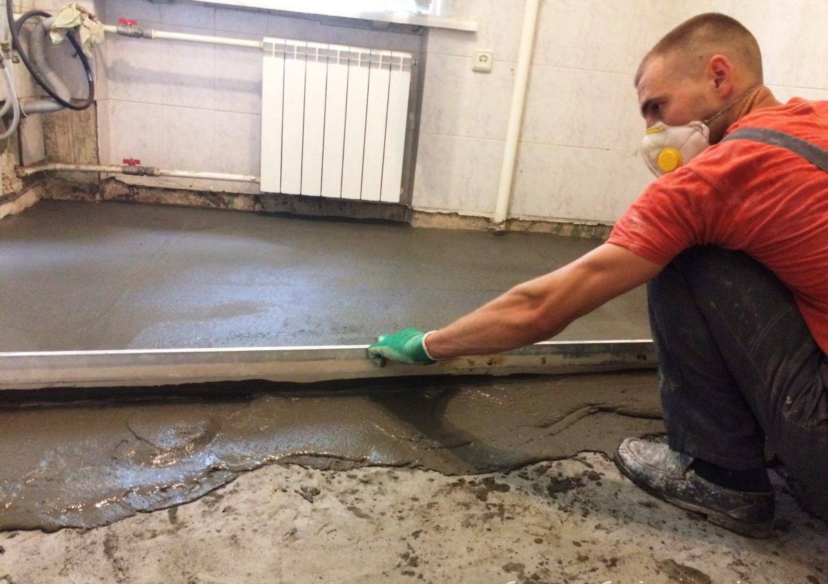 Стяжка пола своими руками в квартире: материал для правильной стяжки, как сделать самому, что нужно, инструкцмя