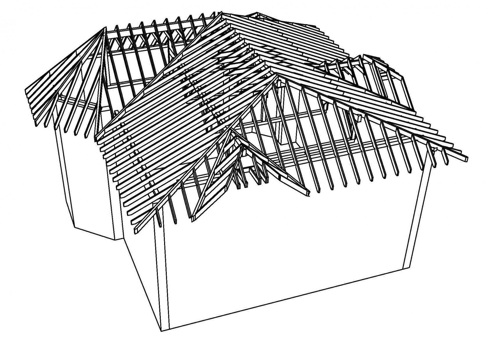 Многощипцовая крыша частного дома: стропильная система + фото схем и чертежей устройства стропил