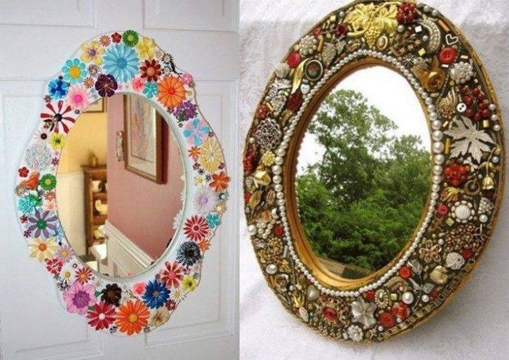Декор зеркала: фото лучших идей и пошаговая инструкция как сделать оформление