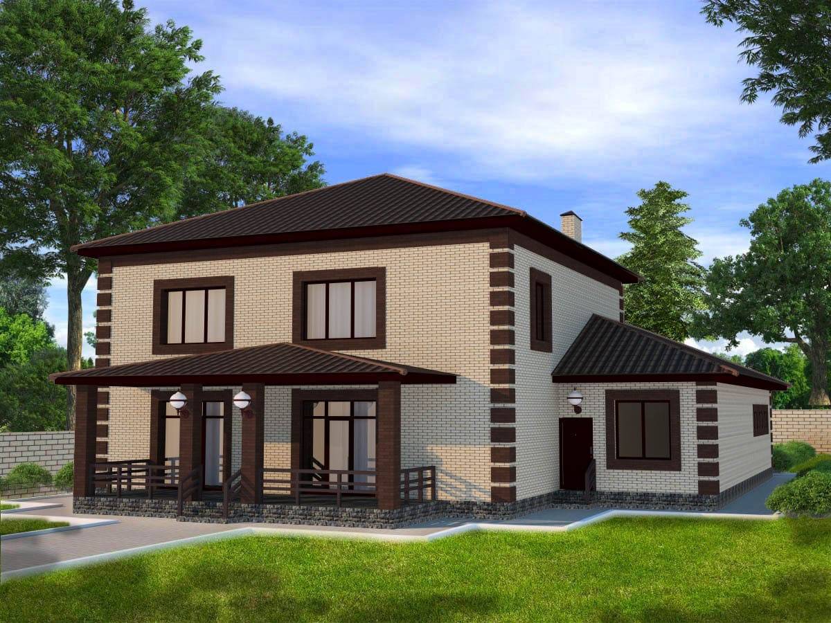 Проекты одноэтажных домов с террасой - 70 современных идей!