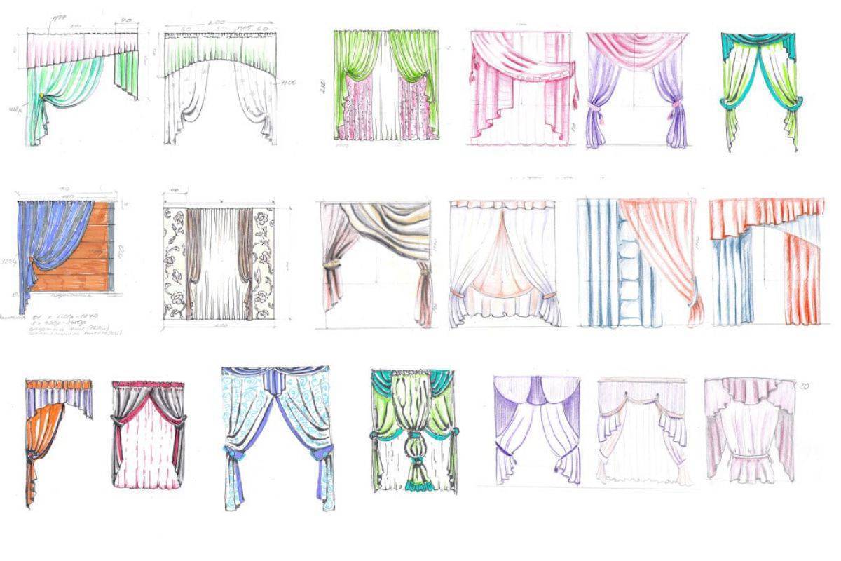 Как своими руками из двух тканей разного цвета сшить шторы: схемы и идеи комбинированных портьер и тюля