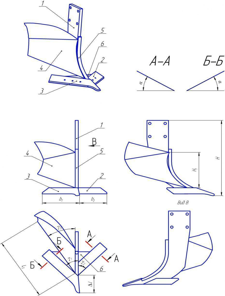 Оборотный плуг своими руками чертежи с размерами