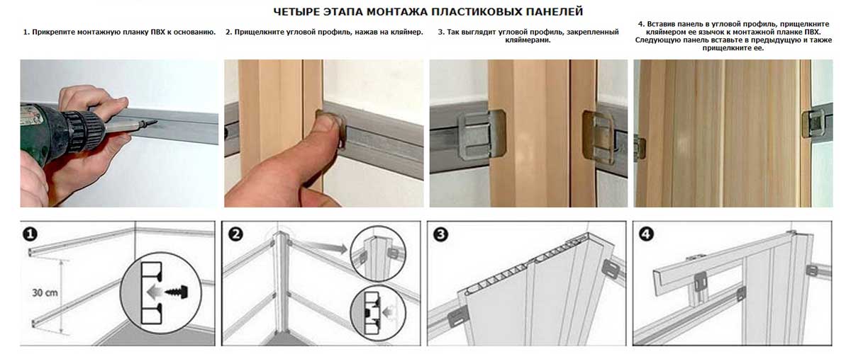 Отделка стен пластиковыми панелями пвх своими руками