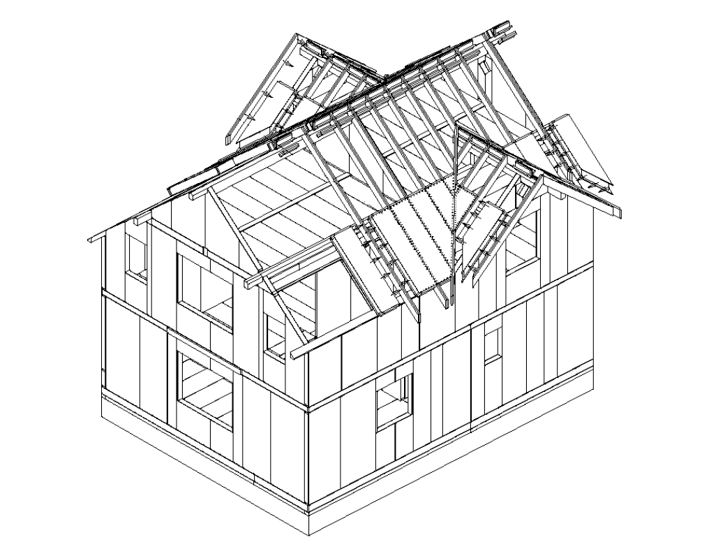 Конструкция и монтаж стропильной системы многощипцовой крыши