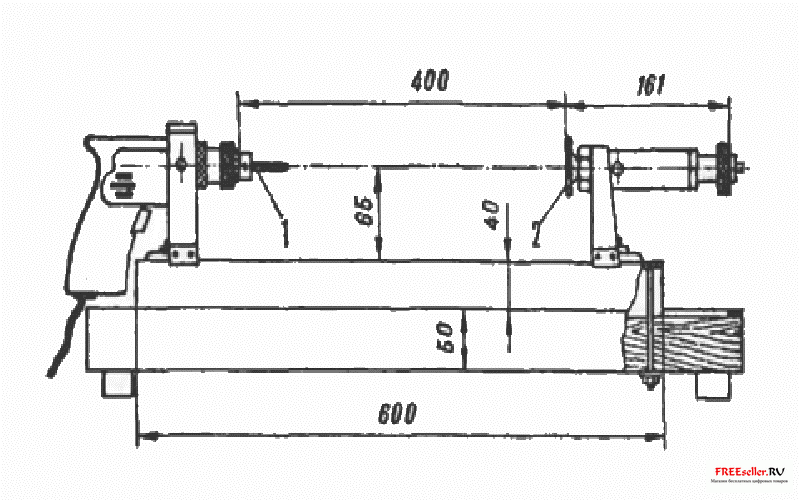 Токарный станок по дереву из дрели своими руками чертежи с размерами