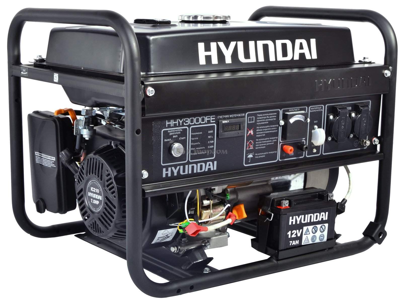Hyundai 12v. Бензиновый Генератор Hyundai HHY 3000fe. Генератор Hyundai 3000 двигатель. Бензогенератор Хендай 2,8 КВТ. Генератор бензиновый с электростартером Hyundai и счетчиком моточасов.