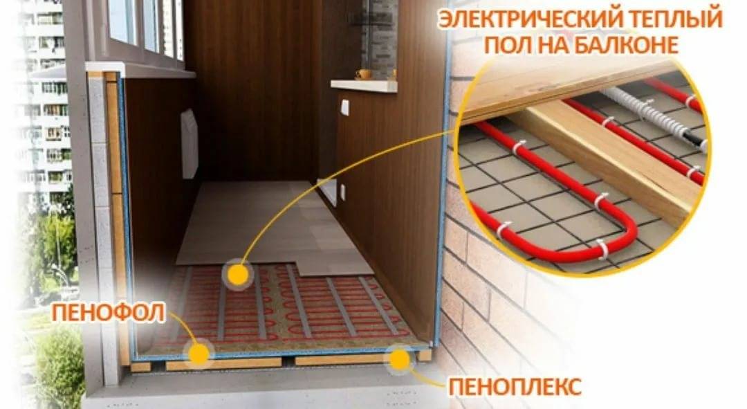 Как сделать теплый пол на балконе: своими руками, какой лучше выбрать
