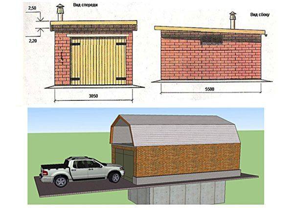 Как строить и сколько стоит гараж из шлакоблока своими руками: проект, фото