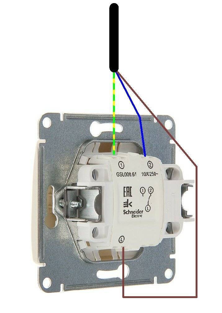 Двух клавиши переключатель света схема подключения