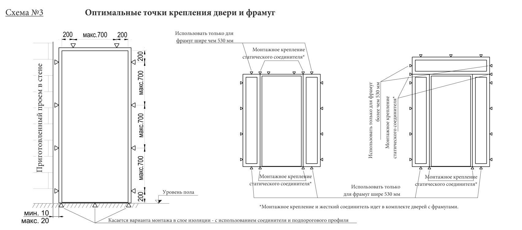 Схема монтажа межкомнатной двери