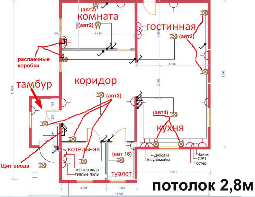 Монтаж электропроводки в деревянном доме