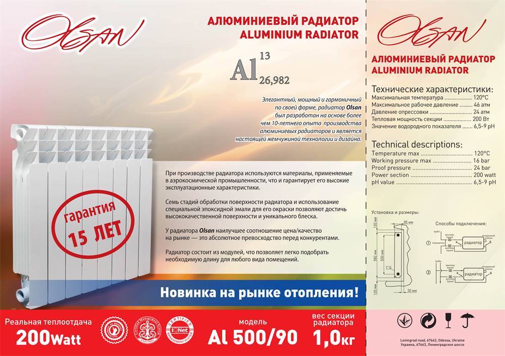 Алюминиевые батареи отопления в системе теплоснабжения - достоинства и недостатки конструкций