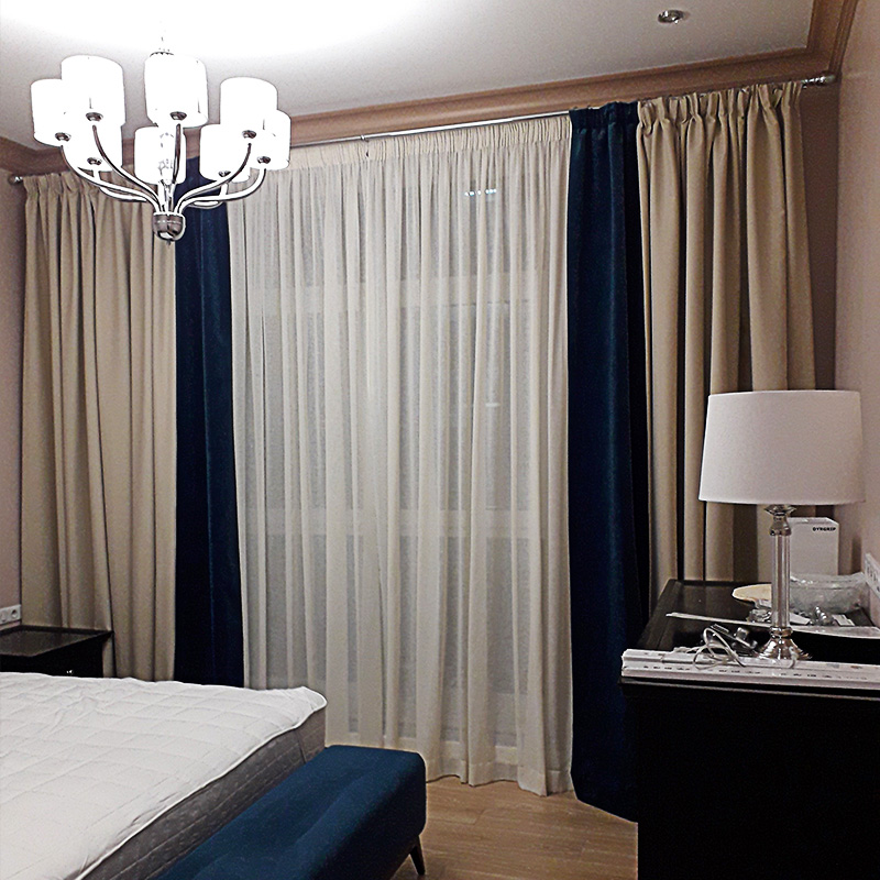 Шторы в спальню в современном стиле (70 фото)