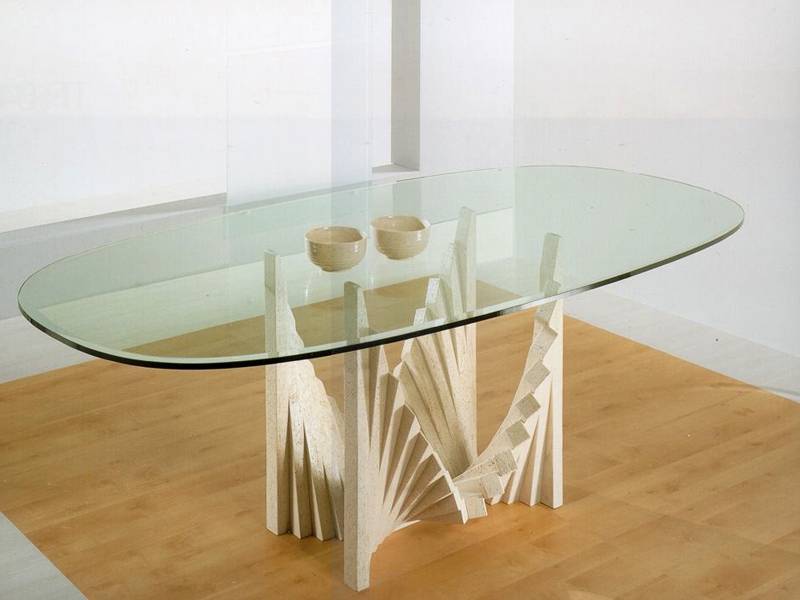 Стеклянный стол на кухню: круглый, прямоугольный, овальный (45 фото) - domwine