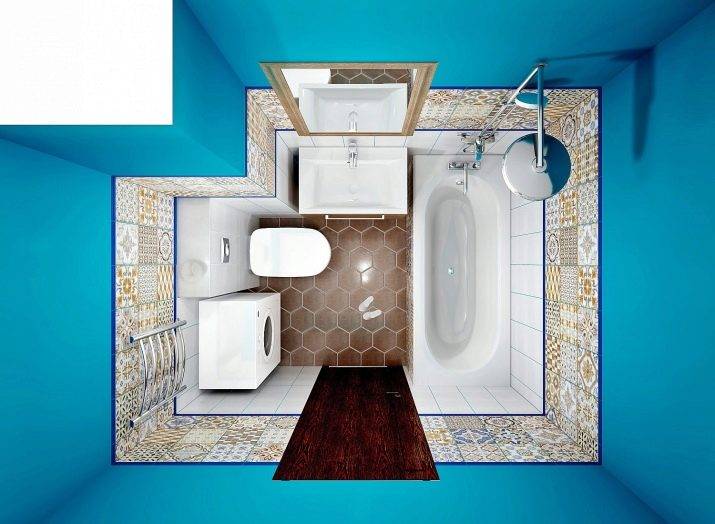 Дизайн ванной комнаты 3-5 кв м: планировка совмещенного санузла со стиральной машиной и туалетом - 33 фото