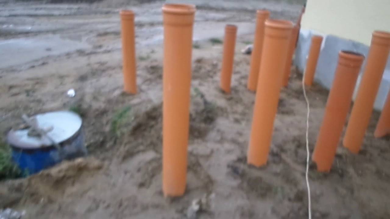 Как сделать столбчатый фундамент из пластиковых труб своими руками: пошаговая инструкция + ошибки