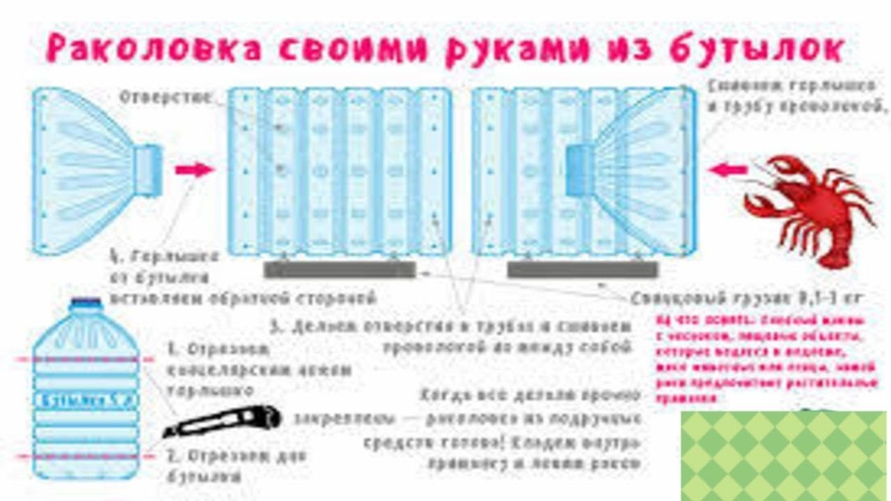 Раколовка из пластиковой бутылки своими руками: техника ловли
