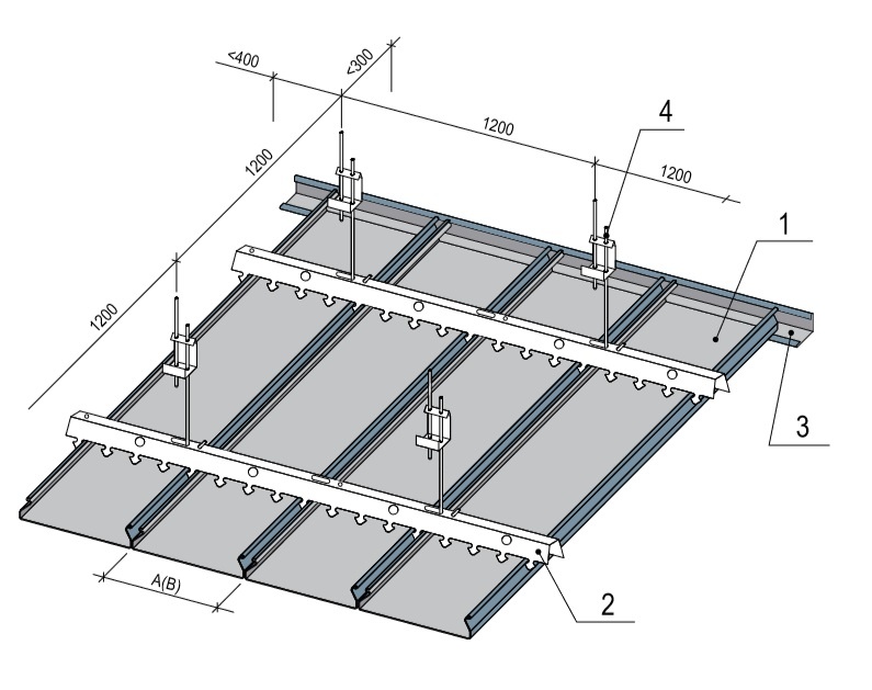 Алюминиевый реечный потолок - плюсы, минусы, применение, монтаж своими руками