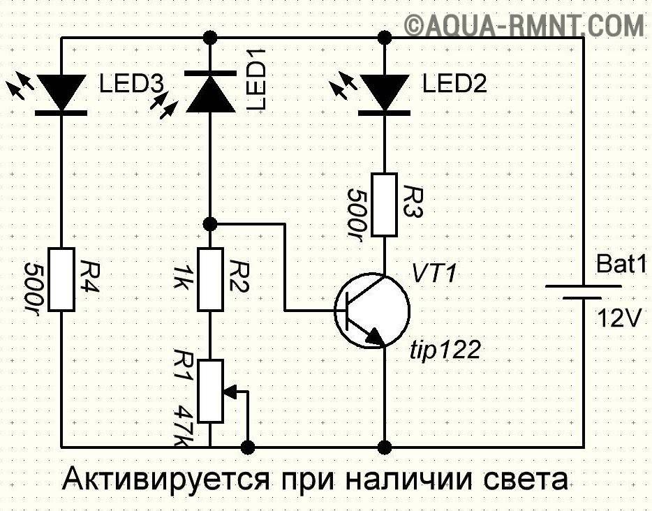 Схема инфракрасного диода