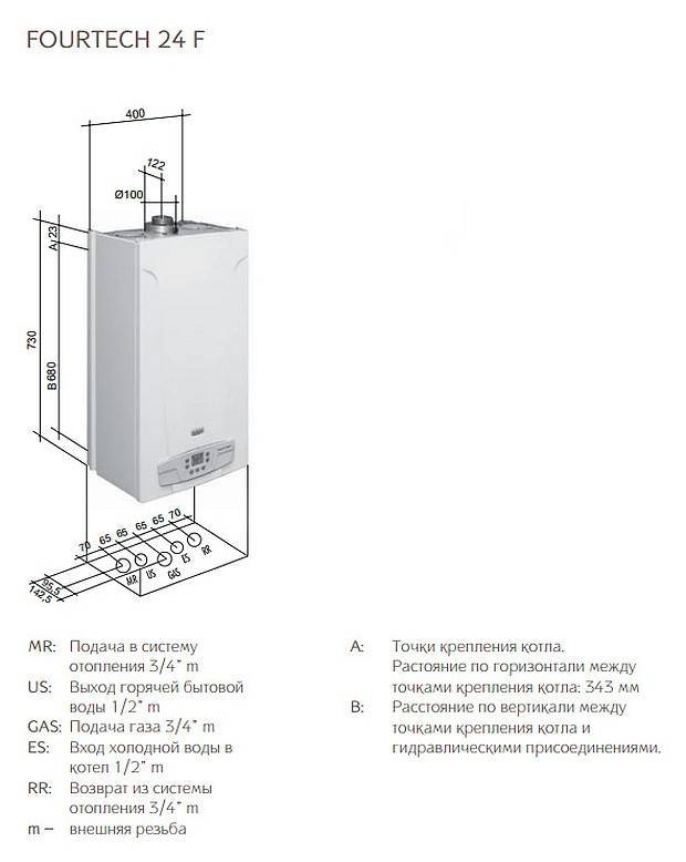 Газовый котел baxi fourtech 24 f: инструкция по установке данного настенного прибора для вашего дома
