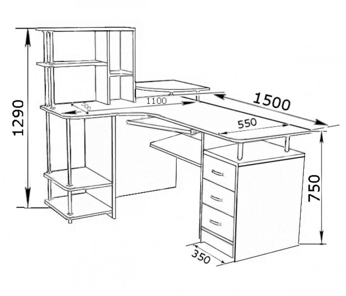 Самодельный стол для компьютера: что важно, решения, материалы, конструкции, схемы