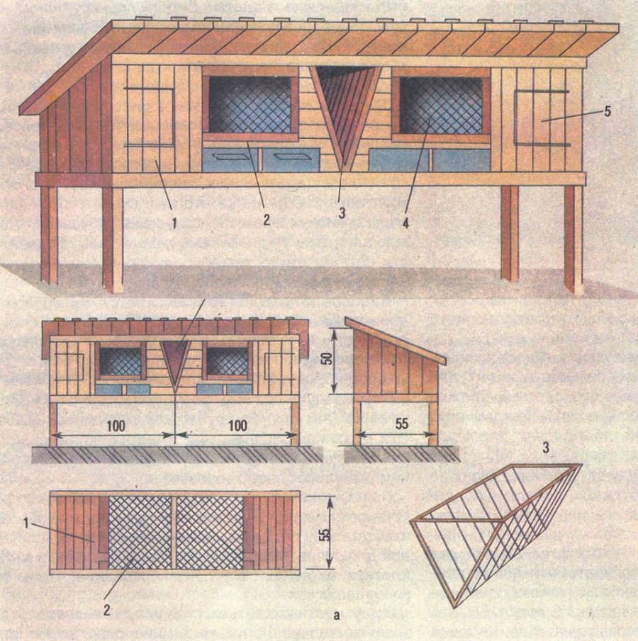 Какие бывают клетки для кроликов и как их сделать самому?
