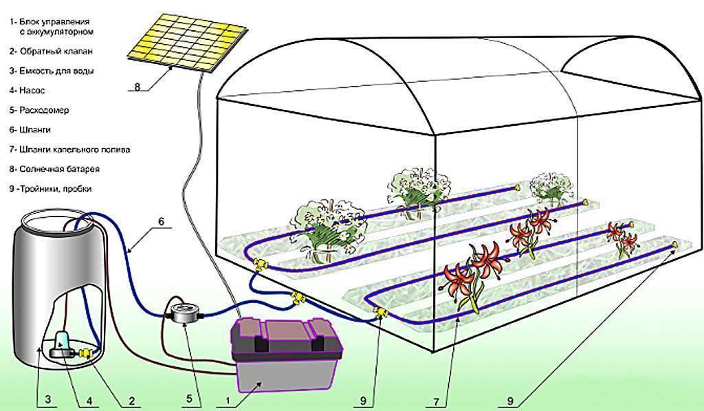 Схема сборки капельного полива своими руками