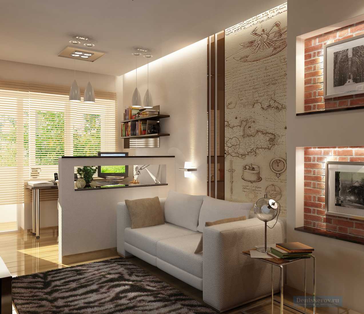 проект дизайн интерьера 2 комнатной квартиры