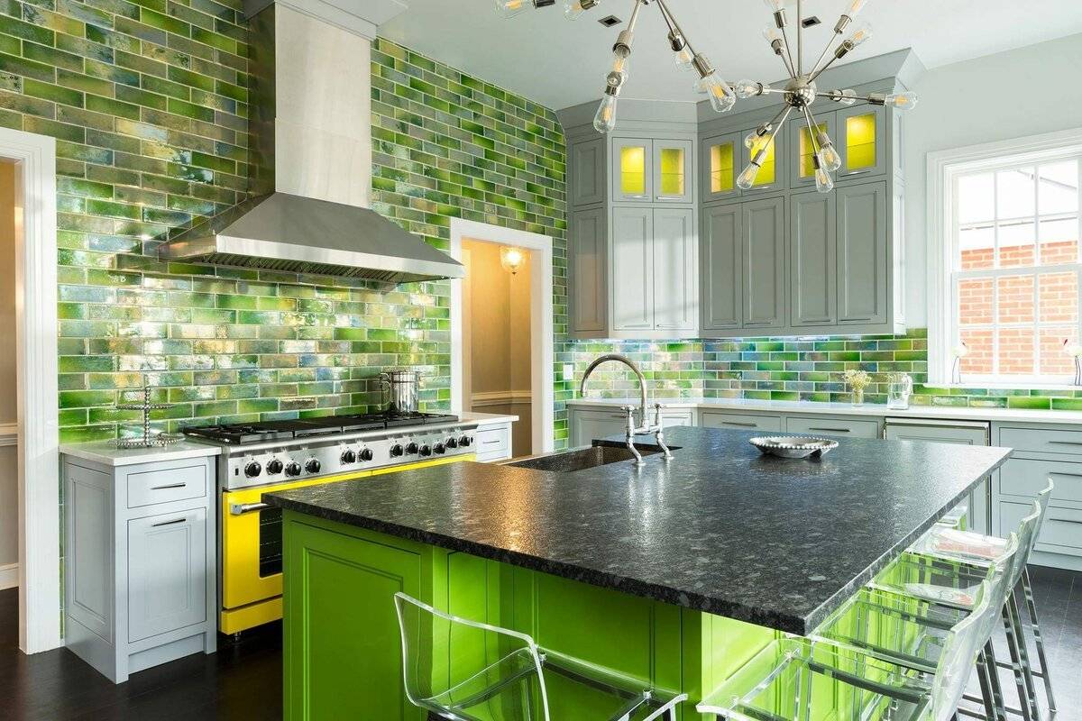 Зеленые обои - 116 фото сочетаний основных оттенков с элементами мебели