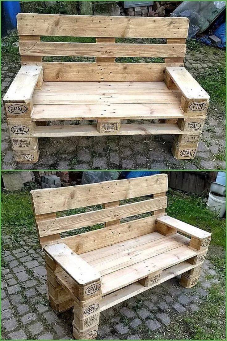 Удобные скамейки из поддонов