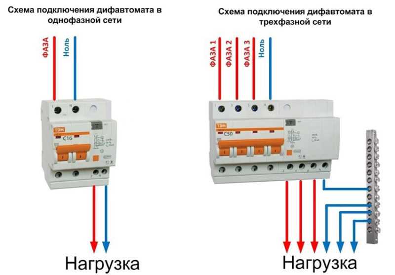 Схема подключения дифавтомата - electriktop.ru