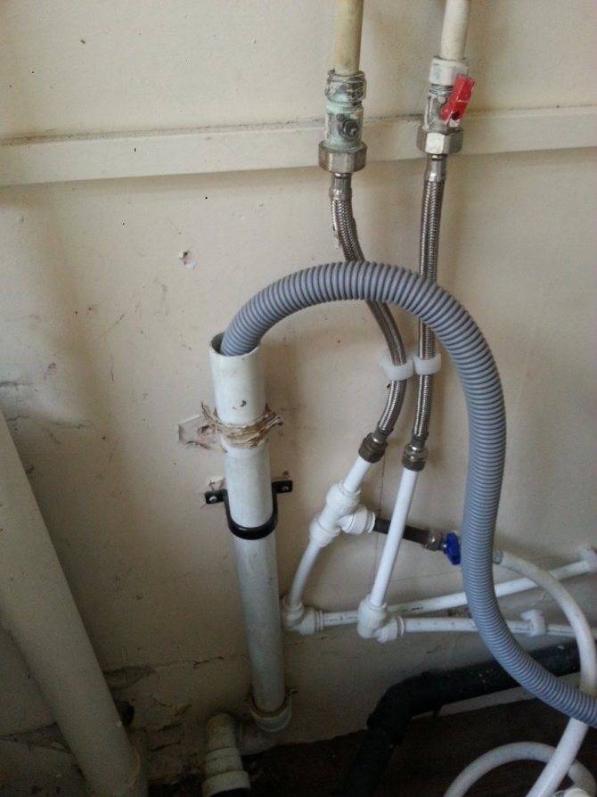 Подключение стиральной машинки к водопроводу и канализации