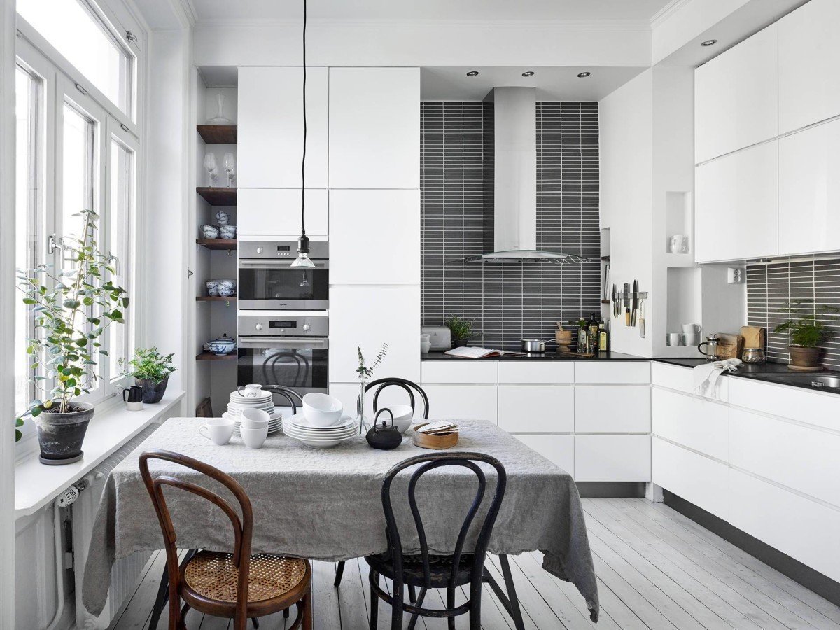 фото кухни в скандинавском современная дизайн интерьера